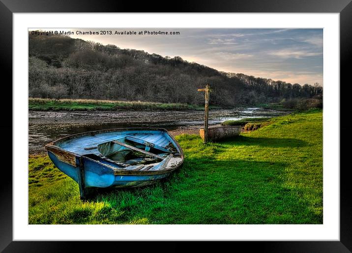 Boat and Footpath Sign Framed Mounted Print by Martin Chambers