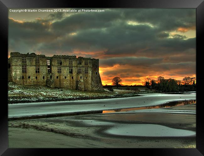 Castle Sunset Framed Print by Martin Chambers