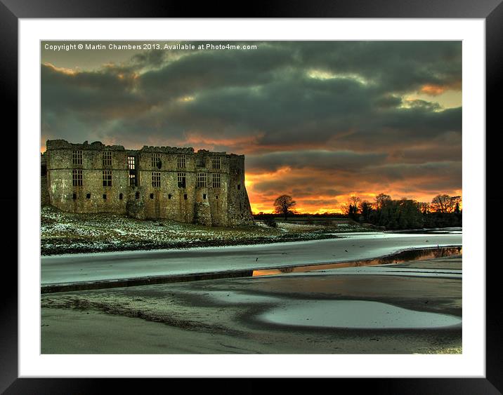 Castle Sunset Framed Mounted Print by Martin Chambers