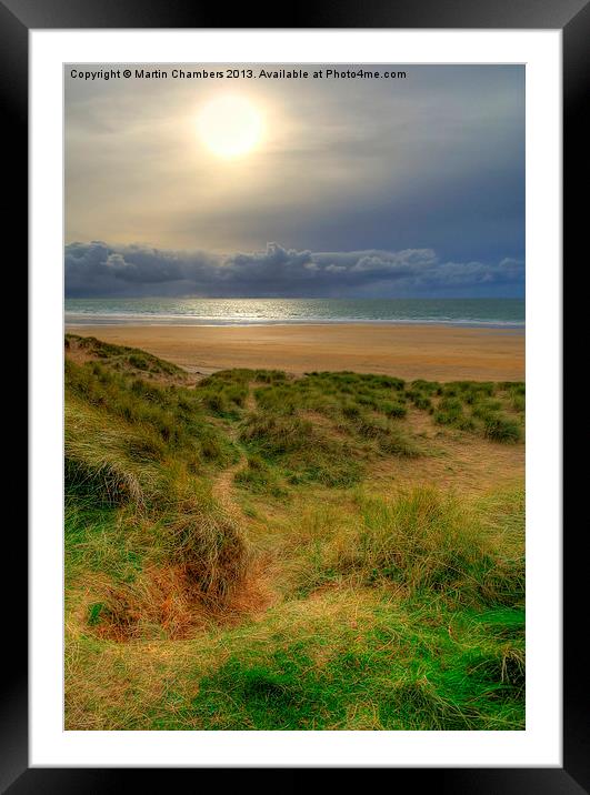 Path to the beach Framed Mounted Print by Martin Chambers