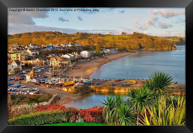 View over Saundersfoot Framed Print by Martin Chambers