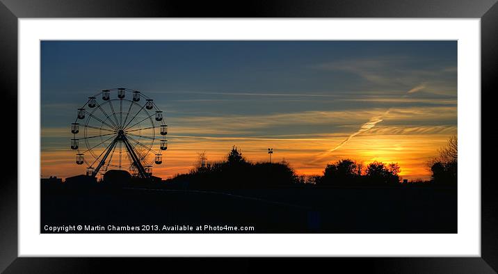 Sunset over Folly Farm Framed Mounted Print by Martin Chambers