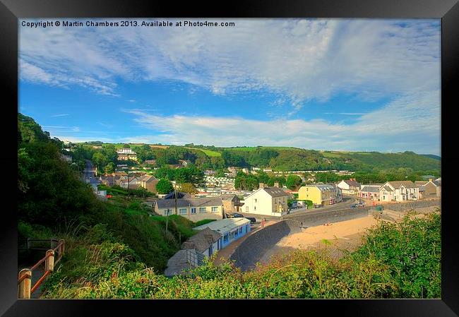 Pendine Town, Carmarthenshire Framed Print by Martin Chambers