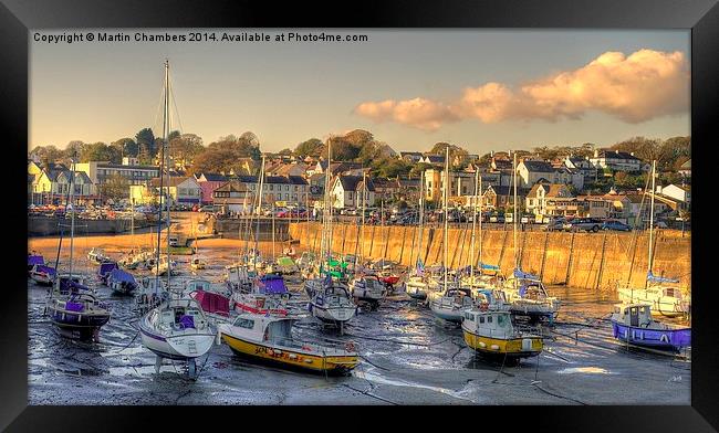  Saundersfoot Harbour Framed Print by Martin Chambers