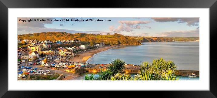  Saundersfoot Panorama Framed Mounted Print by Martin Chambers