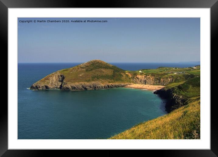 Mwnt Beach and Headland, Ceredigion  Framed Mounted Print by Martin Chambers