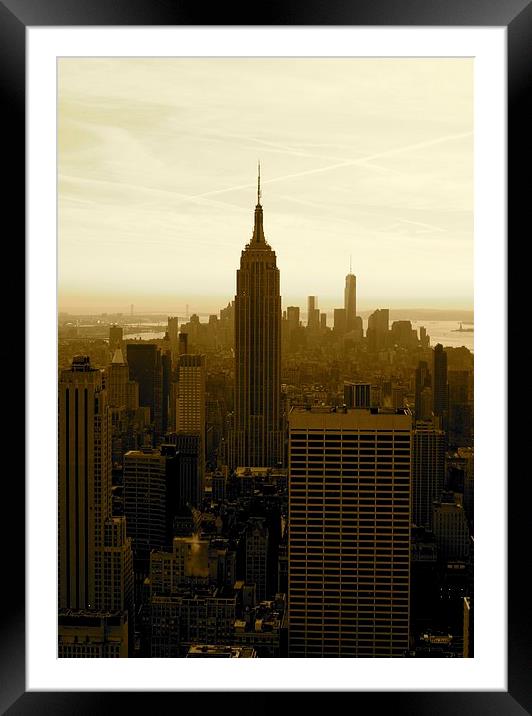 Empire State Building Framed Mounted Print by Stuart Barnes
