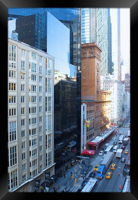 NYC Street Framed Print by Stuart Barnes