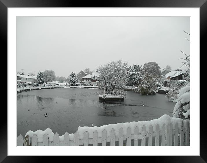 On Frozen Pond! Framed Mounted Print by Tim Samuel