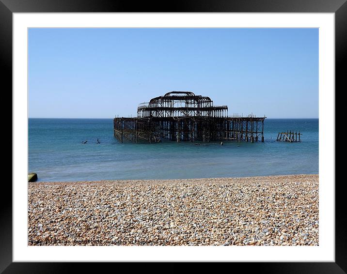 The West Pier Framed Mounted Print by Ellen Ungless