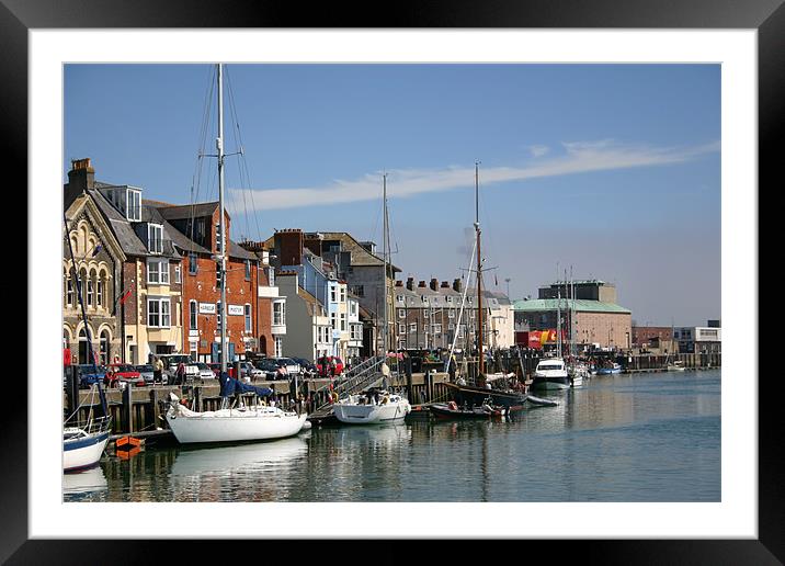 weymouth harbour Framed Mounted Print by yvette wallington