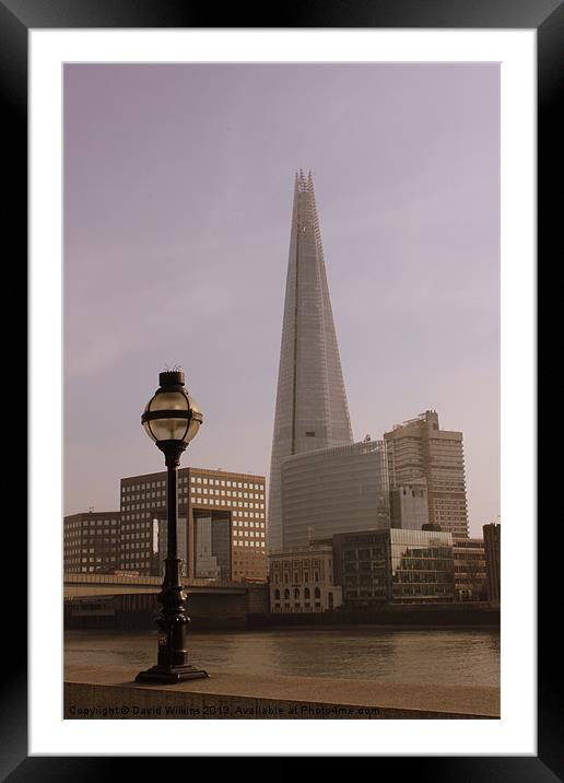 Shard Tower, London Framed Mounted Print by David Wilkins