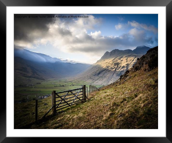 The Langdale Valley Framed Mounted Print by Scott Taylor