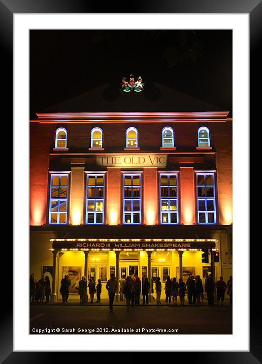 The Old Vic Illuminated Framed Mounted Print by Sarah George
