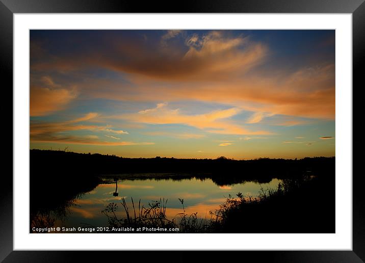 Eelmoor Flash Reflections Framed Mounted Print by Sarah George