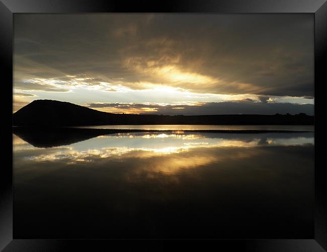 Sunset Lake Framed Print by Brandon Michell