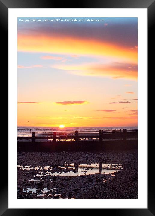 Sunset Clouds Framed Mounted Print by Lou Kennard