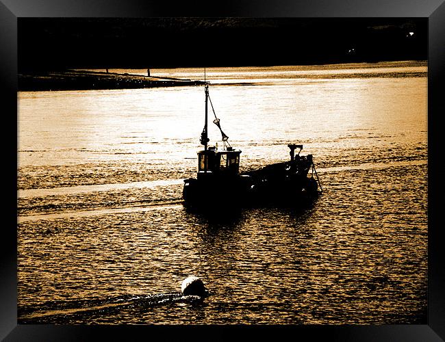 Fishing Boat on the Forth Framed Print by Nick Murphy