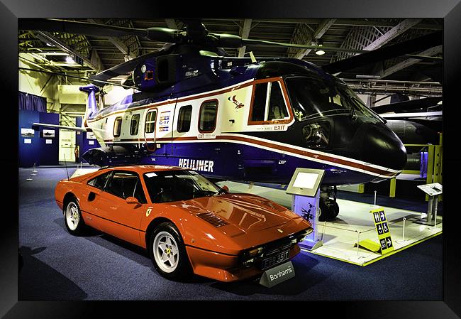 Ferrari at Bonham's Auction Framed Print by Robin East