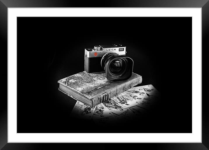 Leica Digilux 2 in mono Framed Mounted Print by Robin East