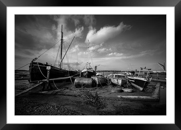Boats at Pin Mill Framed Mounted Print by Robin East