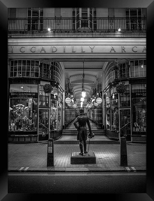 Piccadilly Arcade at night Framed Print by Robin East
