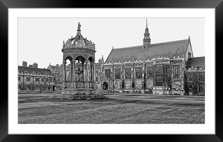 Cambridge University in mono Framed Mounted Print by Robin East
