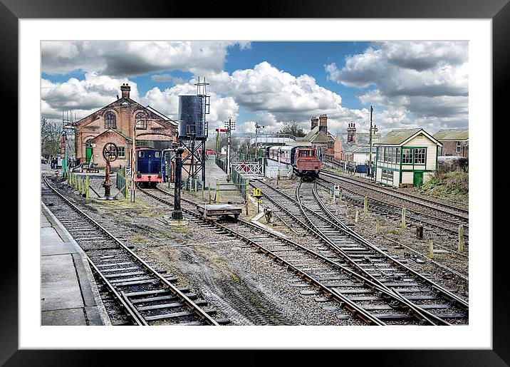  Old Trains at the Old Train station Framed Mounted Print by Robin East