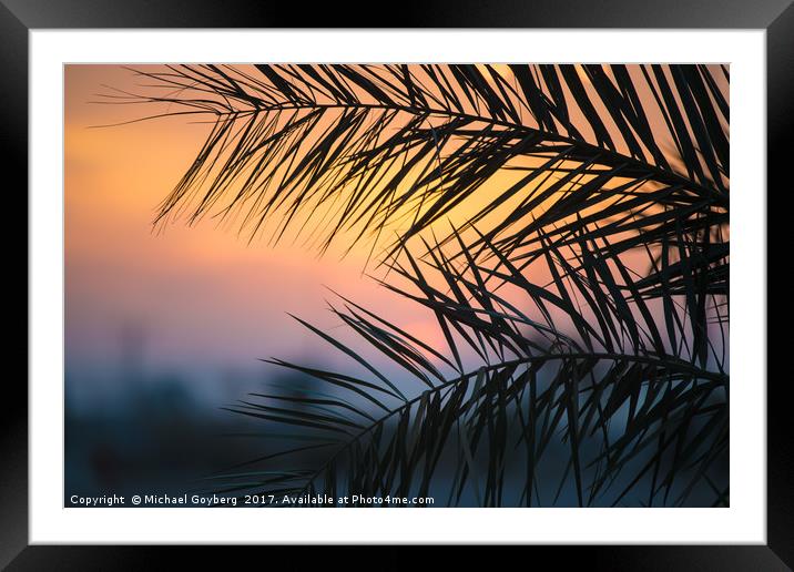 Mediterranean Sunset Framed Mounted Print by Michael Goyberg