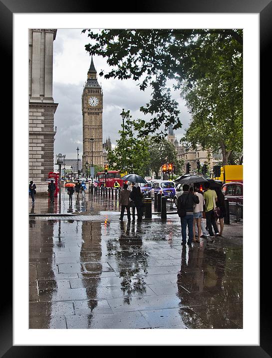 Parliament Reflections Framed Mounted Print by michael perry