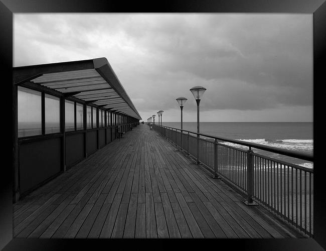 Autumnal Boscombe Pier Framed Print by Karen Magee