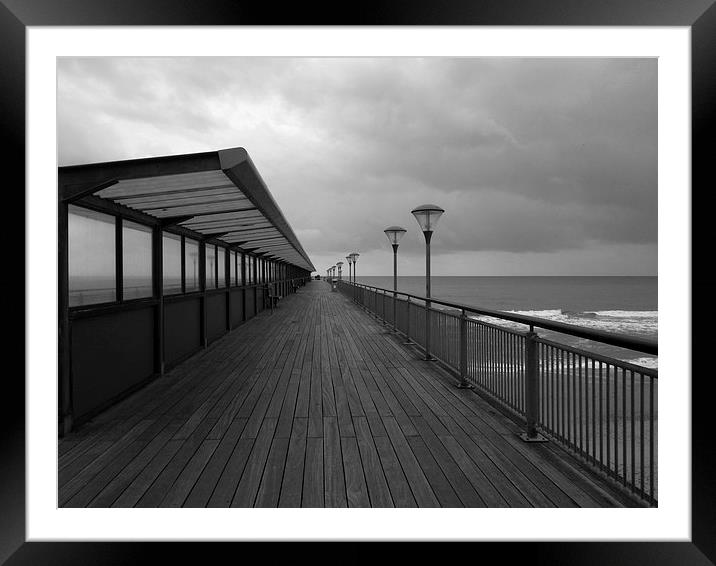 Autumnal Boscombe Pier Framed Mounted Print by Karen Magee