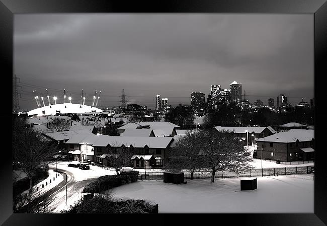 White Docklands Framed Print by Vitor Da Silva