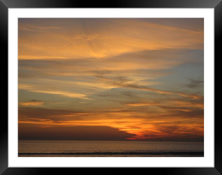 San Diego sunset 2 Framed Mounted Print by Lori Allan