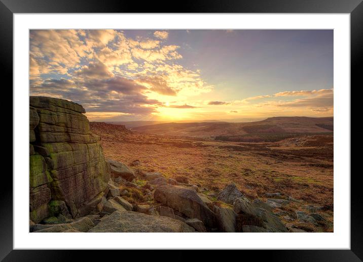 Stanage Edge Framed Mounted Print by Jason Green