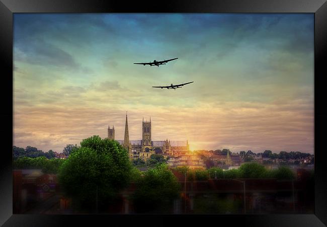  Lancaster Flyby Lincoln Cathedral Framed Print by Jason Green