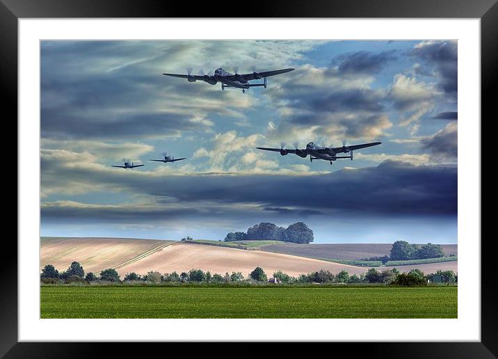 Lancaster Bombers Homeward Bound Framed Mounted Print by Jason Green