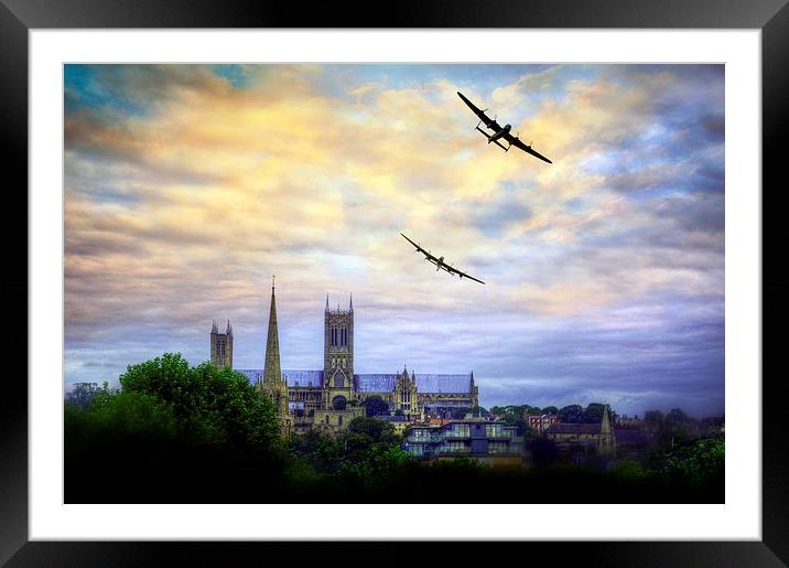 Lincoln Cathederal Flyby Framed Mounted Print by Jason Green
