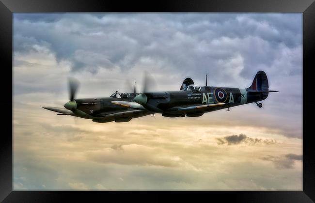  Spitfires (Double trouble) Framed Print by Jason Green