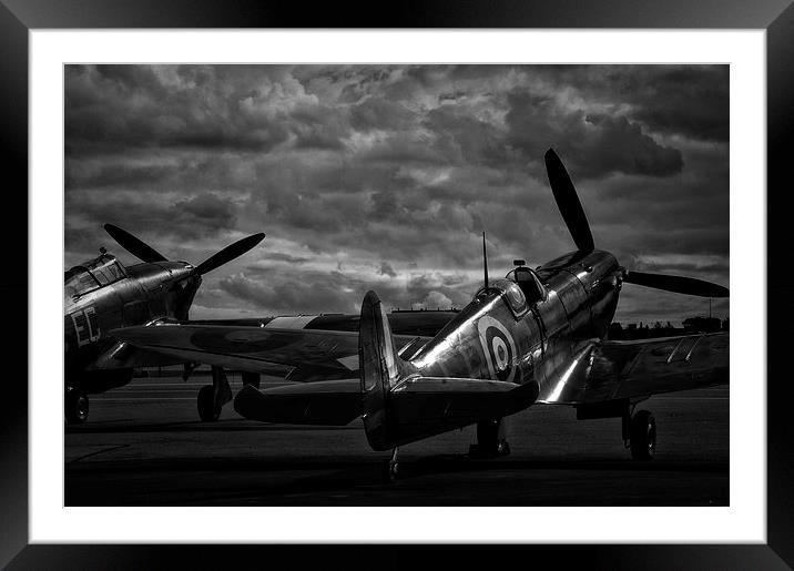  RAF Spitfire and Hurricane  Framed Mounted Print by Jason Green
