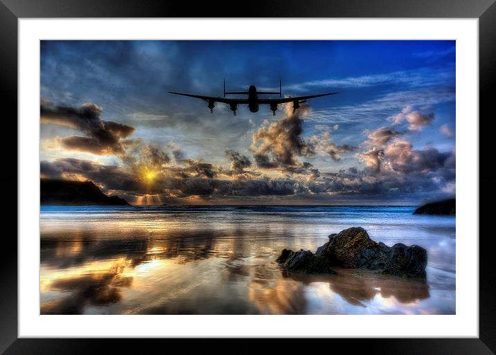 Lancaster Silouette  Framed Mounted Print by Jason Green