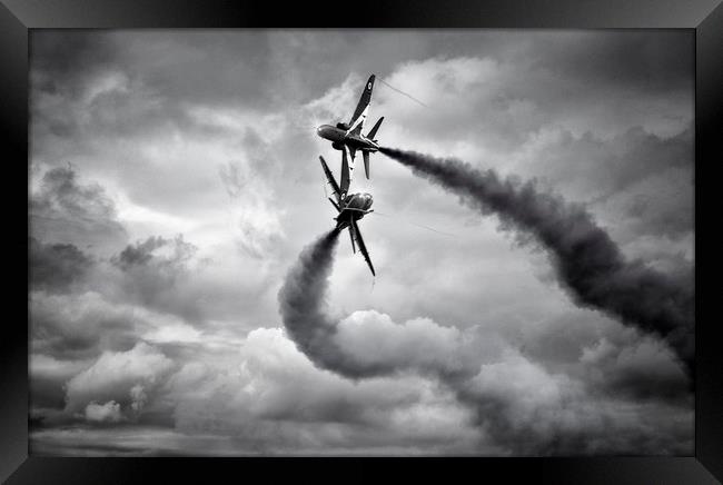 Red Arrows mono Framed Print by Jason Green