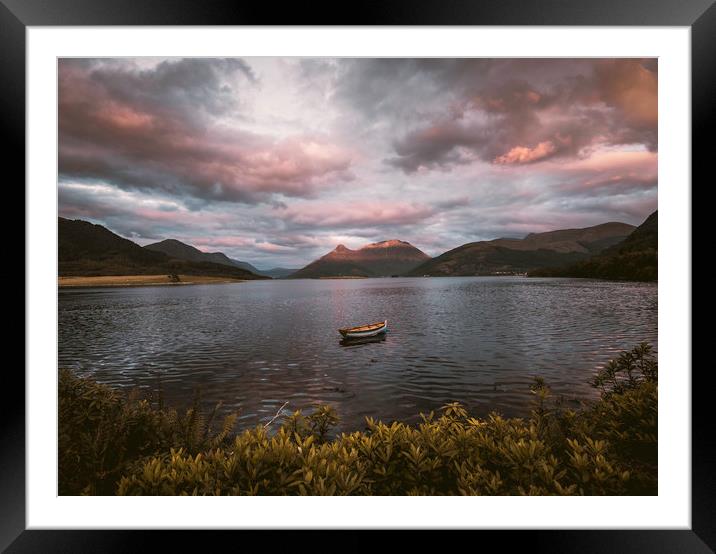 Loch Leven Framed Mounted Print by andrew bagley