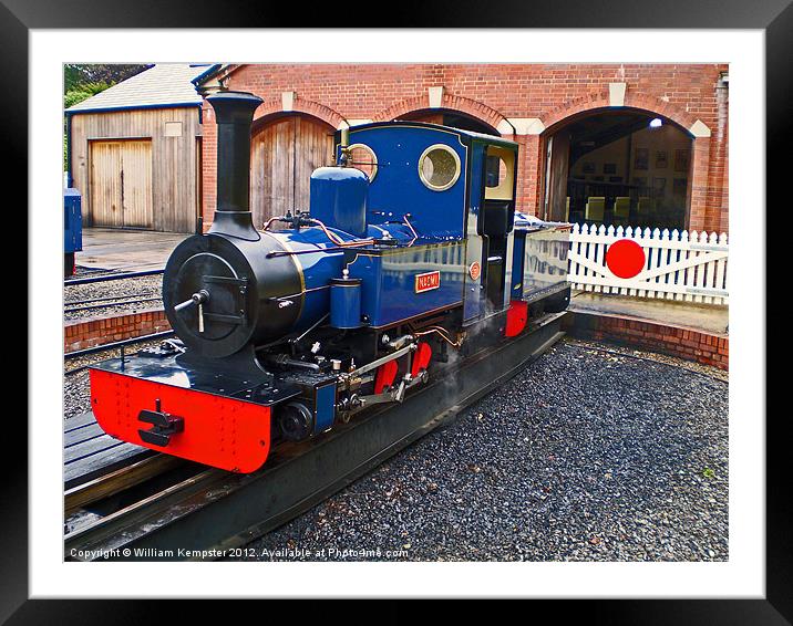 Exbury Garden Steam Locomotive Naomi Framed Mounted Print by William Kempster