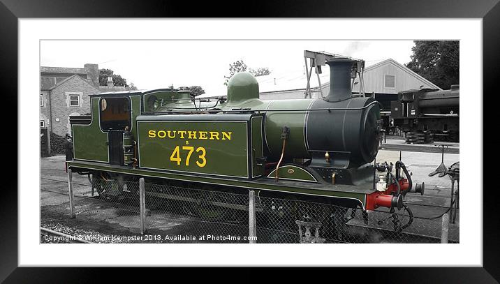 Southern LBSCR E4 at Isle Of Wight Framed Mounted Print by William Kempster