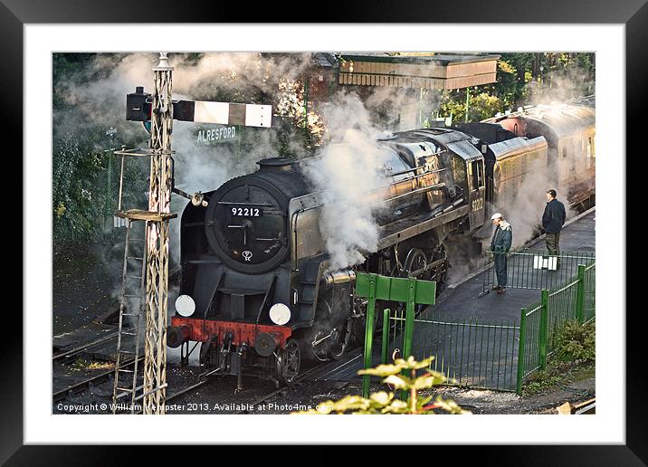 Mid Hants 9F 92212 Framed Mounted Print by William Kempster