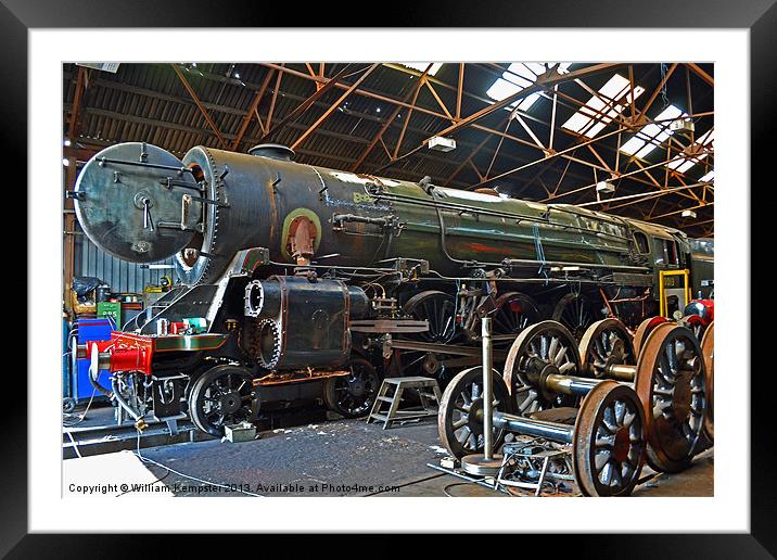 Oliver Cromwell in GCR Shed Framed Mounted Print by William Kempster
