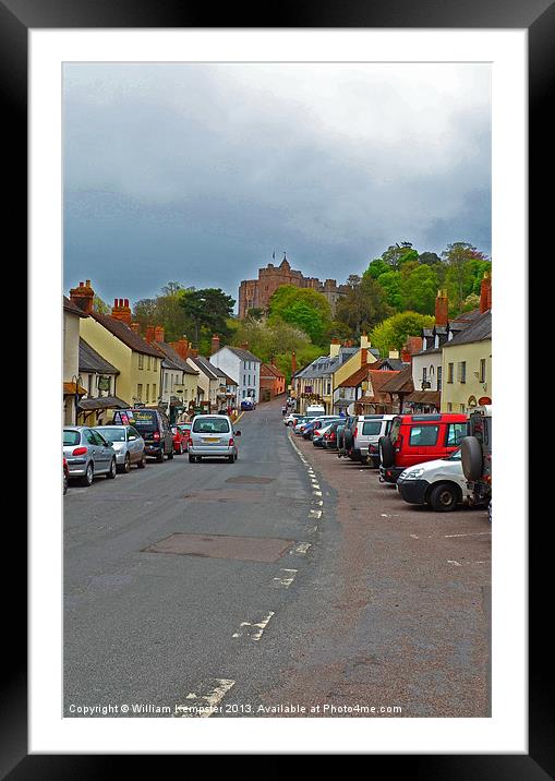 Dunster Castle and Village Framed Mounted Print by William Kempster