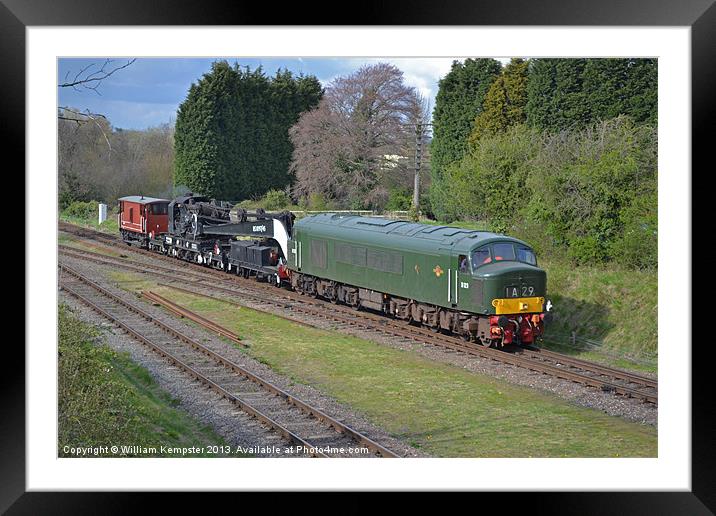 Class 45 Peak D123 “Leicestershire and Derbyshire Framed Mounted Print by William Kempster