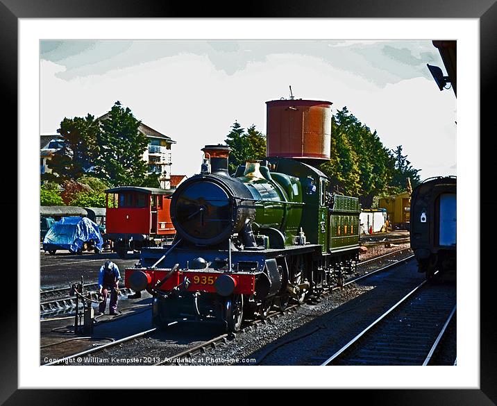 GWR Mogul class No 9351 Framed Mounted Print by William Kempster